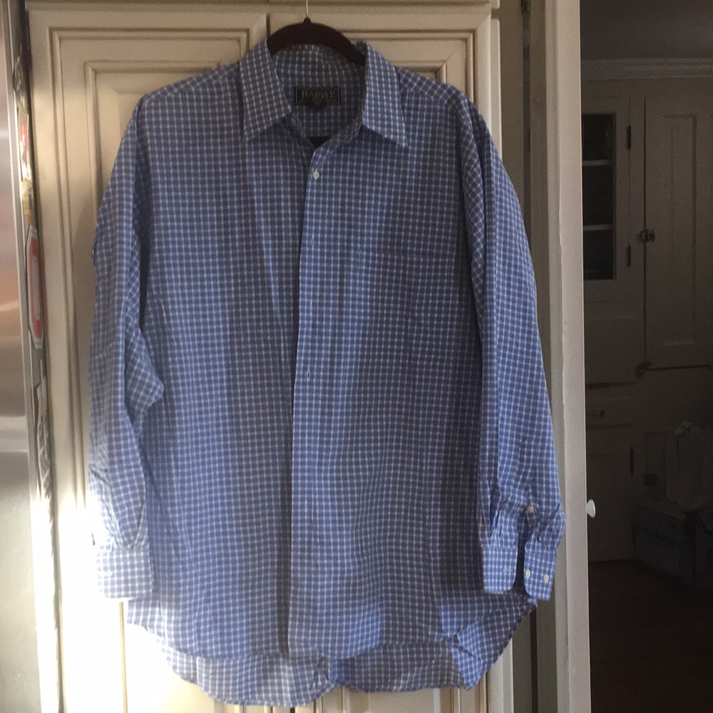 Preowned Harold Powell XL Blue/White Men’s Shirt